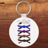Jiu Jitsu Belts T-Shirt Sleutelhanger (Voorkant)
