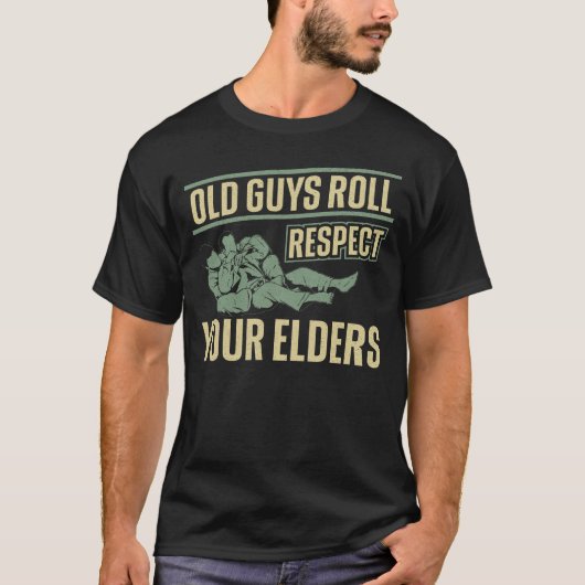 Jiu Jitsu Bjj de oude jongens Roll respecteren uw  T-shirt (Voorkant)