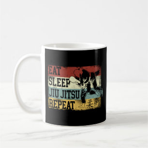 Jiu Jitsu Bjj Eat Sleep Jiu Jitsu Repeat Retro Koffiemok