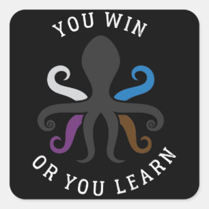 Jiu Jitsu BJJ Octopus Jiu Jitsu Light Vierkante Sticker