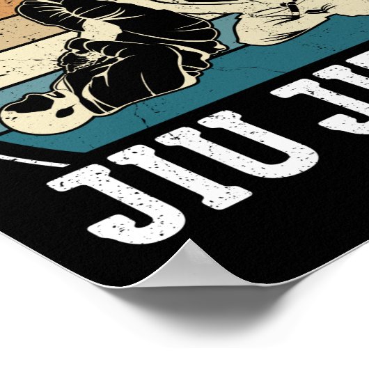 Jiu Jitsu Bjj Old School Jiu Jitsu Retro Poster (Hoek)