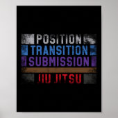 Jiu Jitsu Bjj Position Transition Submission Jiu Poster (Voorkant)