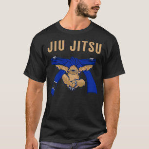 Jiu Jitsu BJJ Sloth Jiu Jitsu Blue Belt met tekst T-shirt