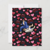 Jiu Jitsu BJJ Valentine’s Day Card in Black Notitiekaartje (Voorkant)