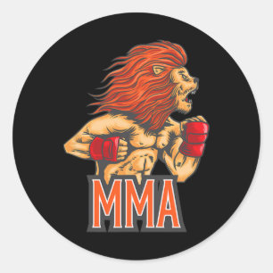 Jiu-jitsu, Boksen, Kickboksen en MMA S Ronde Sticker