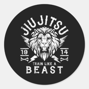 Jiu Jitsu Braziliaans Jiu Jitsu Mma BJJ Ronde Sticker