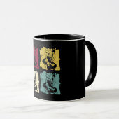 Jiu Jitsu Braziliaanse Vintage Retro Mok (Voorkant rechts)