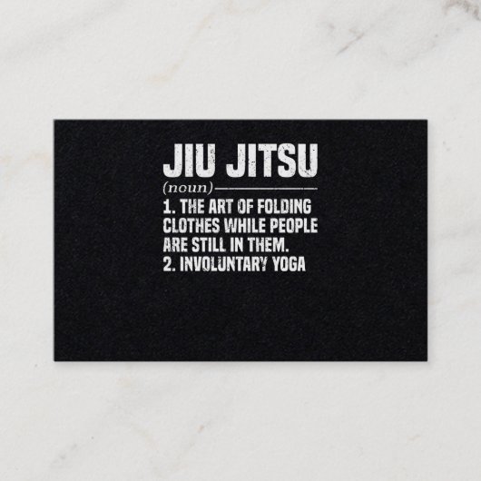 Jiu Jitsu Brazilian Martial Arts Training Visitekaartje (Voorkant)