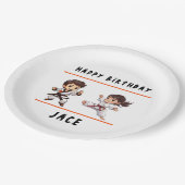 Jiu Jitsu Champ Verjaardagsfeest Papieren Bordje (Gekanteld)