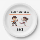 Jiu Jitsu Champ Verjaardagsfeest Papieren Bordje (Voorkant)