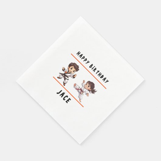 Jiu Jitsu Champ Verjaardagsfeest Servet (Hoek)