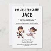 Jiu Jitsu Champ verjaardagsfeestje uitnodiging (Voorkant)