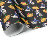 Jiu-Jitsu Christmas Wrapping Paper Cadeaupapier<br><div class="desc">Jiu-Jitsu kerstinpakpapier. De kleur van het papier is zwart. Verkrijgbaar in meerdere kleuren,  maten en twee afwerkingen. www.hotpocketgraphics.com</div>