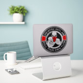 Jiu-Jitsu Cirkel - ZwartRood-2D Sticker (Laptop op bureau)