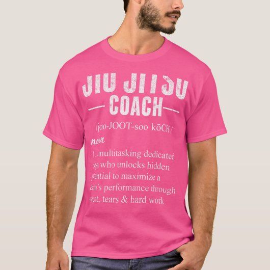 Jiu Jitsu Coach Definitie Shirt Coach Waardering (Voorkant)
