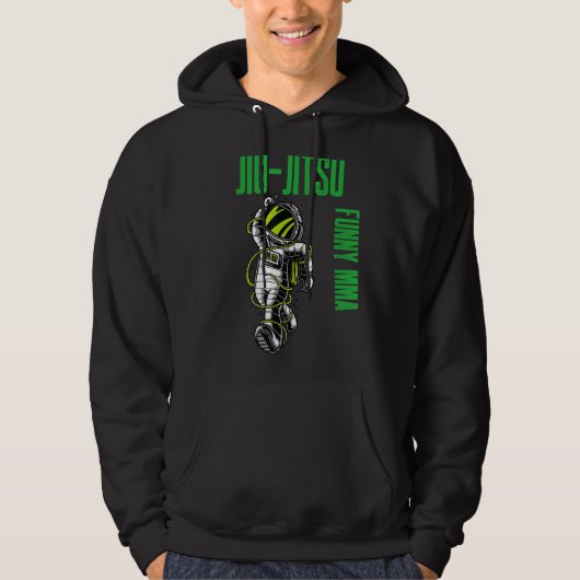 Jiu Jitsu Cool Astronaut Chill Mma Muay Thai Fight Hoodie (Voorkant)