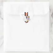 Jiu Jitsu Dad Custom Photos and Handwritten Text Hart Sticker (Tas)