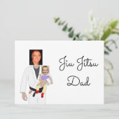 Jiu Jitsu Dad Custom Photos and Handwritten Text Kaart (Staand voorkant)
