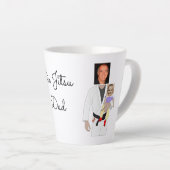 Jiu Jitsu Dad Custom Photos and Handwritten Text Latte Mok (Rechterhoek)