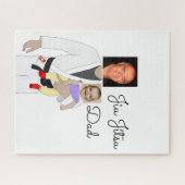 Jiu Jitsu Dad Custom Photos and Handwritten Text Legpuzzel (Horizontaal)