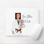 Jiu Jitsu Dad Custom Photos and Handwritten Text Muismat (Met muis)