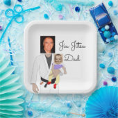 Jiu Jitsu Dad Custom Photos and Handwritten Text Papieren Bordje (Feest)