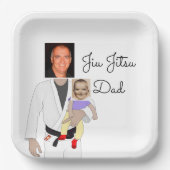 Jiu Jitsu Dad Custom Photos and Handwritten Text Papieren Bordje (Voorkant)