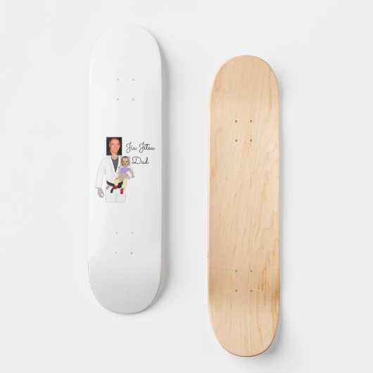 Jiu Jitsu Dad Custom Photos and Handwritten Text Persoonlijk Skateboard (Voorkant)
