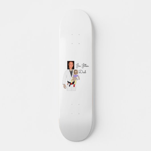Jiu Jitsu Dad Custom Photos and Handwritten Text Persoonlijk Skateboard (Voorkant)