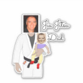 Jiu Jitsu Dad Custom Photos and Handwritten Text Sticker (Voorkant)