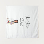 Jiu Jitsu Dad Custom Photos and Handwritten Text Wandkleed (Voorkant (horizontaal))