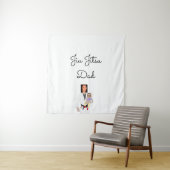 Jiu Jitsu Dad Custom Photos and Handwritten Text Wandkleed (In situ)