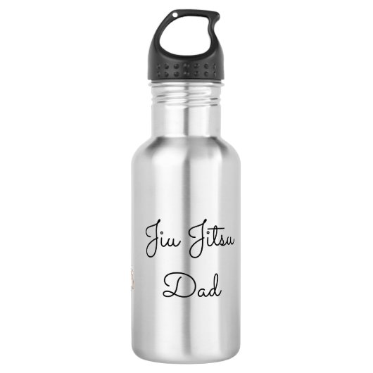 Jiu Jitsu Dad Custom Photos and Handwritten Text Waterfles (Voorkant)