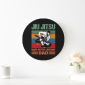 Jiu Jitsu Dad Man Legend martial arts Slogan retro Grote Klok (Huis)