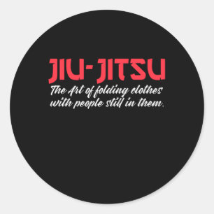 Jiu-Jitsu De kunst van het vouwen van mensen Ronde Sticker