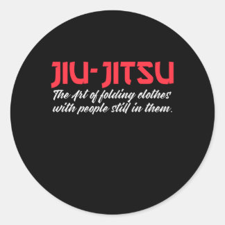 Jiu-Jitsu De kunst van het vouwen van mensen Ronde Sticker