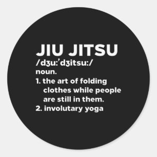 Jiu Jitsu Definitie BJJ Braziliaanse post Ronde Sticker