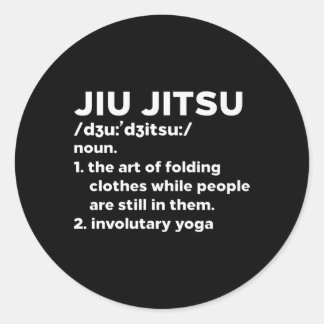 Jiu Jitsu Definitie BJJ Braziliaanse post Ronde Sticker