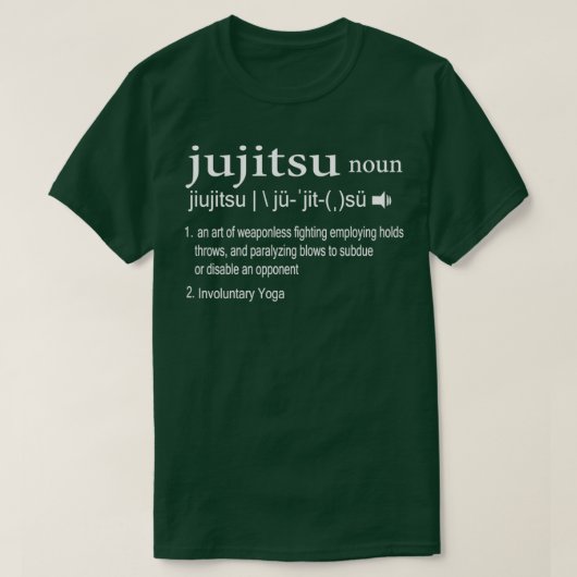 Jiu Jitsu Definition Martial Arts T-shirt (Design voorkant)