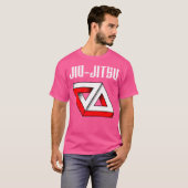 Jiu-Jitsu Double Gracie Triangle BJJ MMA Muay Thai T-shirt (Voorkant volledig)