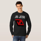 Jiu Jitsu Double Gracie Triangle getild Mma Bjj T-shirt (Voorkant volledig)