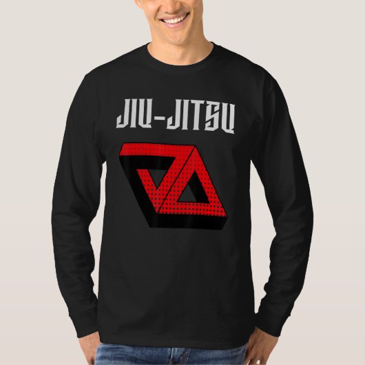 Jiu Jitsu Double Gracie Triangle getild Mma Bjj T-shirt (Voorkant)