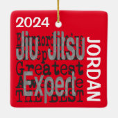 Jiu Jitsu Expert Extraordinaire CUSTOM Keramisch Ornament (Achterkant)