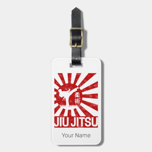 Jiu Jitsu Fighter Japans  Martial Arts Bagagelabel (Voorkant verticaal)