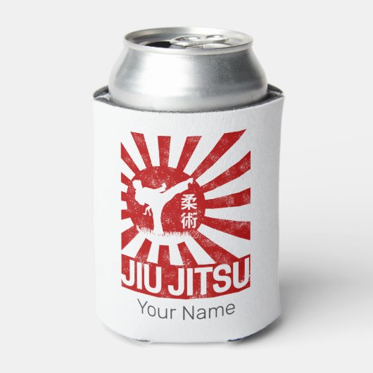 Jiu Jitsu Fighter Japans  Martial Arts Blikjeskoeler (Blikje Voorkant)
