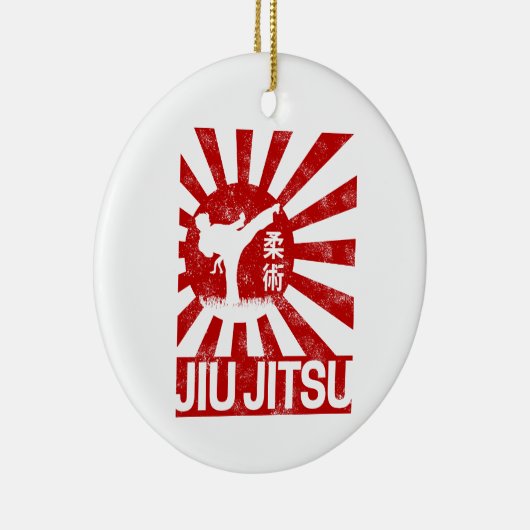 Jiu Jitsu Fighter Japans Martial Arts Keramisch Ornament (Rechts)
