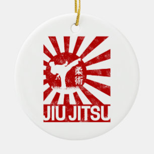 Jiu Jitsu Fighter Japans Martial Arts Keramisch Ornament