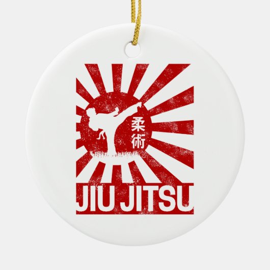 Jiu Jitsu Fighter Japans  Martial Arts Keramisch Ornament (Voorkant)