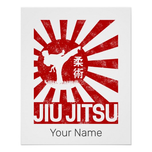 Jiu Jitsu Fighter Japans  Martial Arts Perfect Poster (Voorkant)