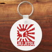 Jiu Jitsu Fighter Japans Martial Arts Sleutelhanger (Voorkant)